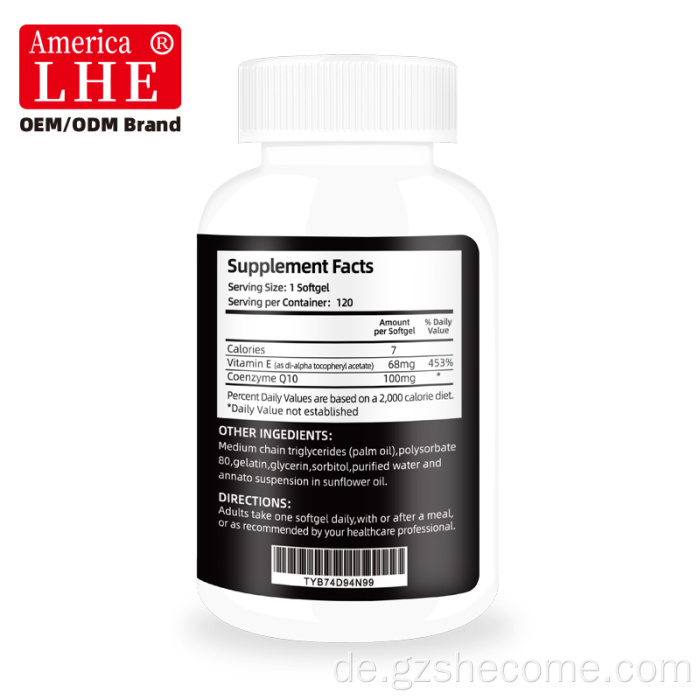 CoQ10 100 mg Softgels 3x bessere Absorption CoQ10 Softgels